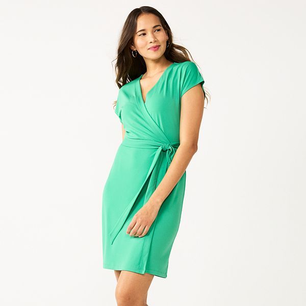 Women's Nine West Dolman Sleeve Wrap Dress | Kohl's