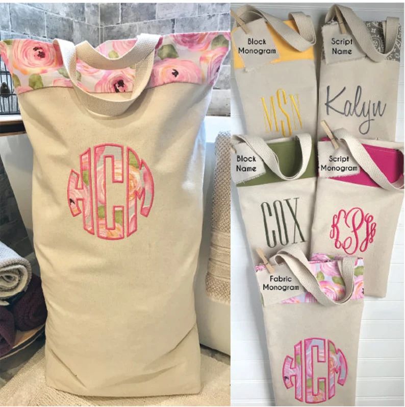 Personalized Monogrammed Laundry Bag Dorm Laundry Bag Travel - Etsy | Etsy (US)