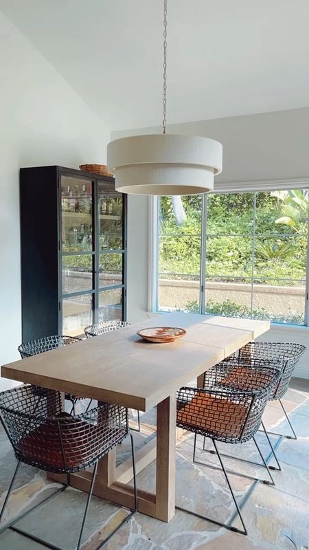 Loving all our dining room updates so far! Especially the Portola dining table from Pottery Barn! It’s got the perfect light wood finish and I love that’s it’s not too oversized. Perfect for a small space! 

Full review on the Portola table here: https://mendezmanor.com/pottery-barn-portola-dining-table-review/

#diningroom #diningtable #extensiontable #ropependant #diningchairs 

#LTKhome