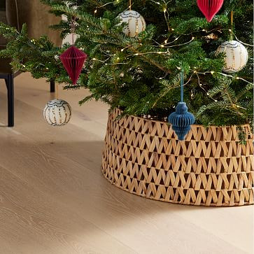 Open Weave Zig Zag Tree Collar - Natural | West Elm | West Elm (US)
