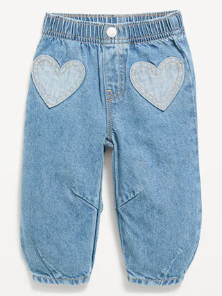 Super Baggy Heart-Pocket Barrel-Leg Jeans for Baby | Old Navy (US)