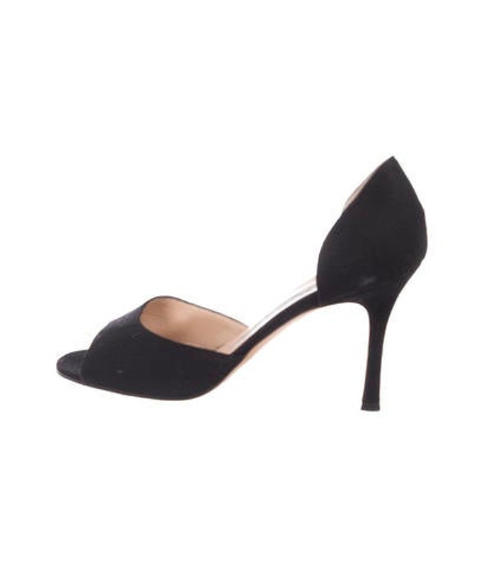 Manolo Blahnik Peep-Toe d'Orsay Pumps Black Manolo Blahnik Peep-Toe d'Orsay Pumps | The RealReal