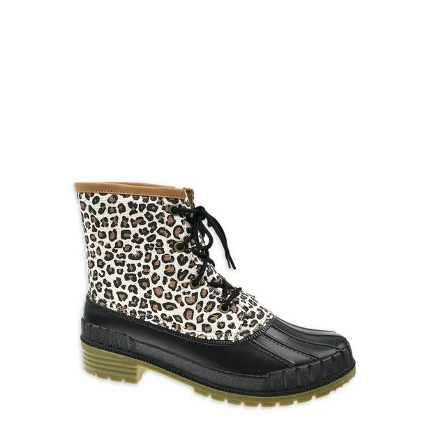 Time and Tru Womens Leopard Duck Boot | Walmart (US)