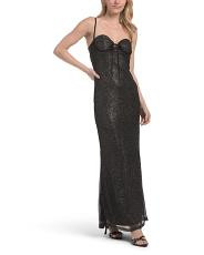 Fortune Bust Tie Front Maxi Dress | TJ Maxx