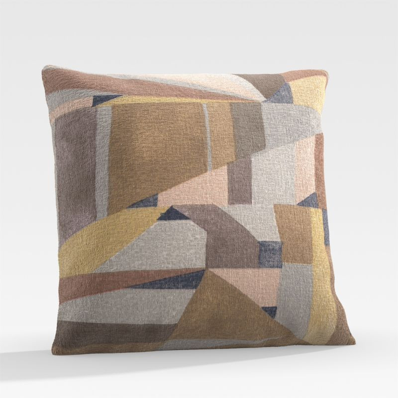 Augustin 20" Ocher Outdoor Pillow | Crate and Barrel | Crate & Barrel