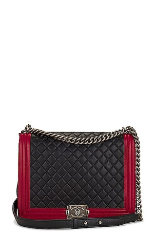 Chanel Lambskin Boy Bag in Black | FWRD 