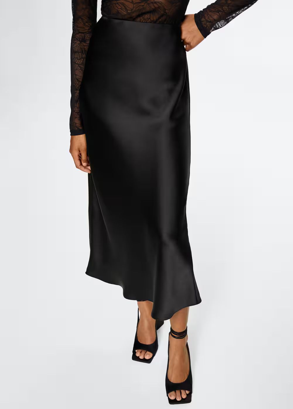 Midi satin skirt | MANGO (UK)