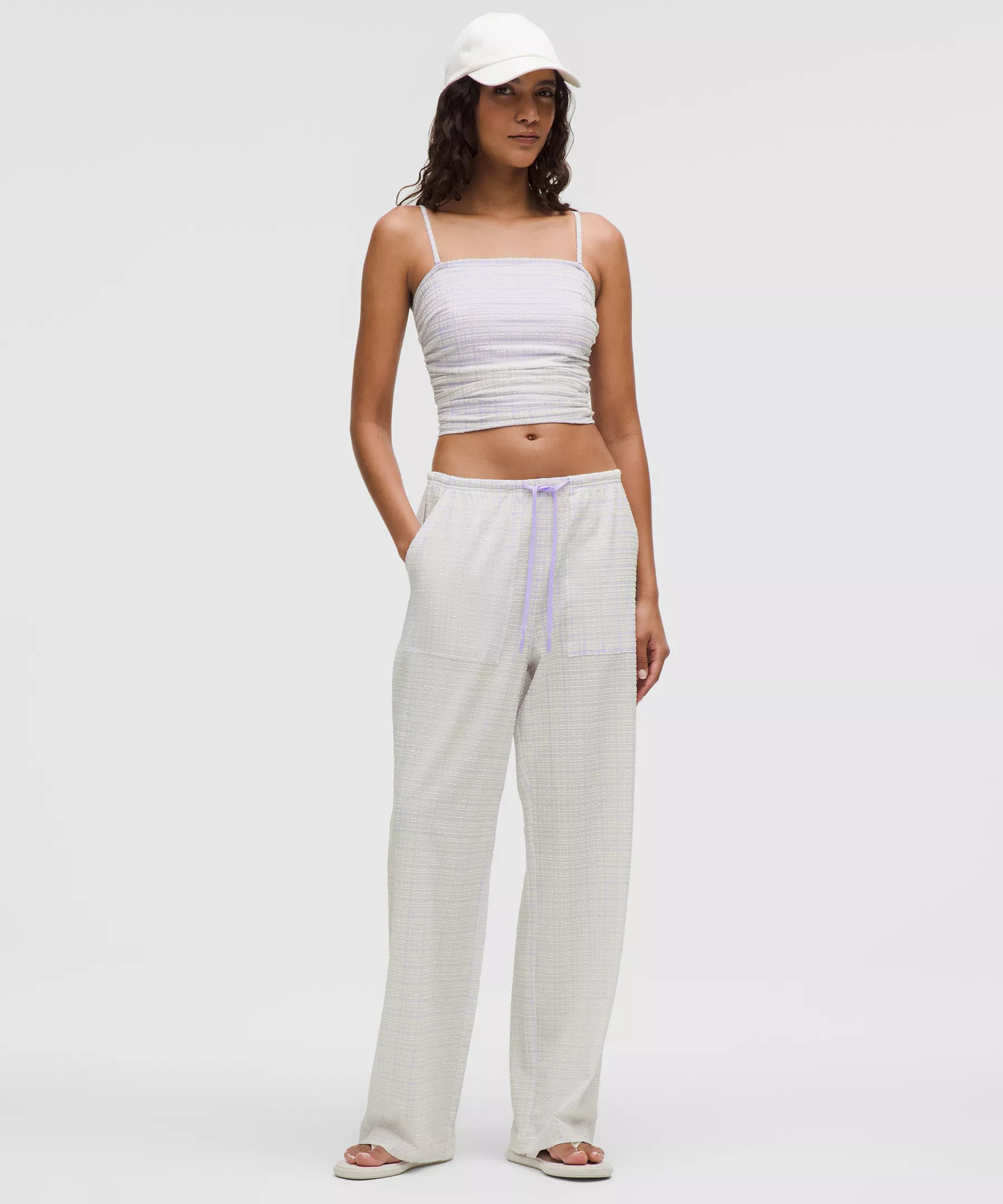 Seersucker Check Mid-Rise Pull-On Pant | Lululemon (US)
