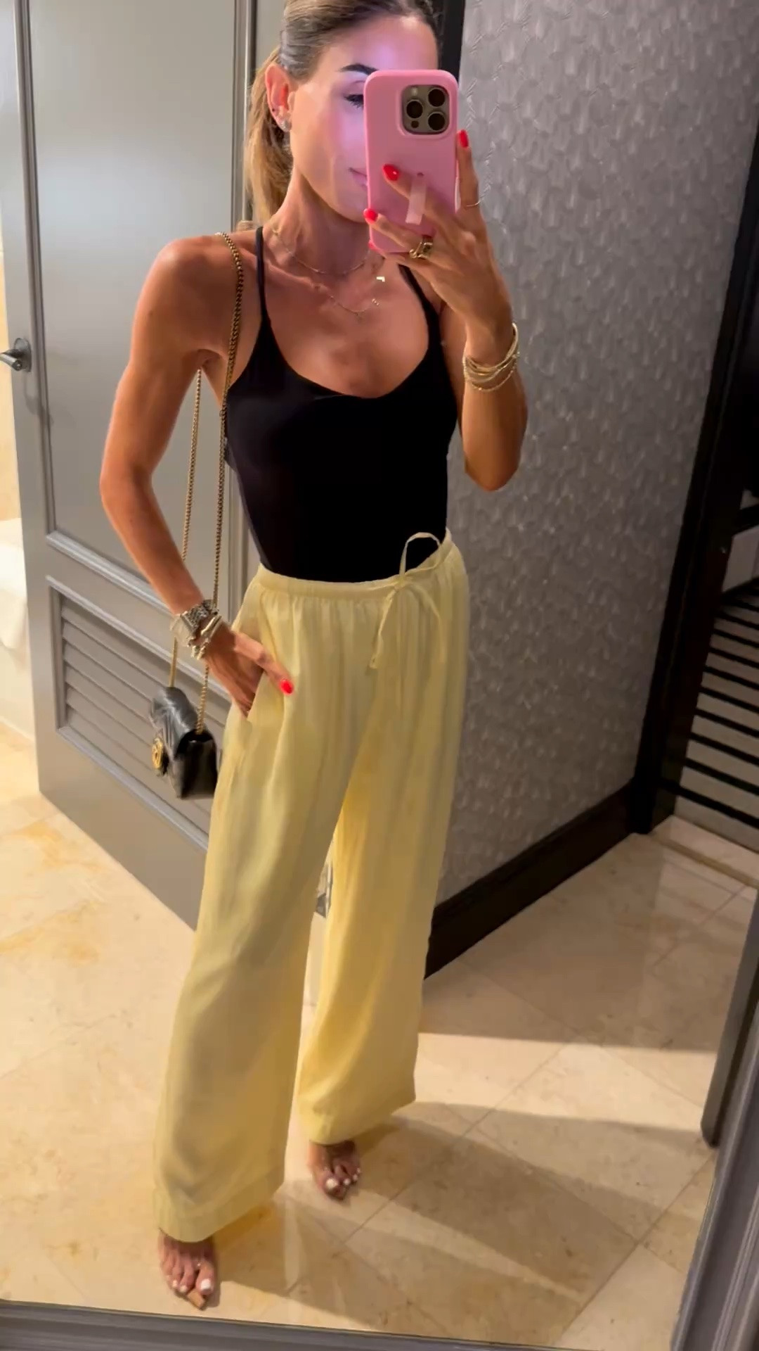 Black strappy tank size xs on sale yellow satin pants

#LTKPetite #LTKSaleAlert #LTKSeasonal