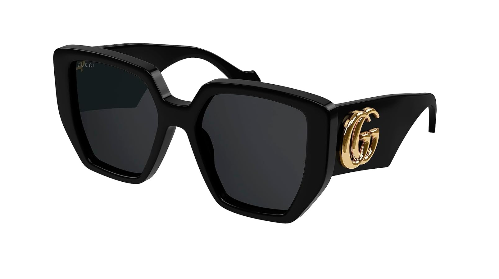 Gucci Geometric Sunglasses GG0956S 003 Black/Gold 54mm 956 | Amazon (US)