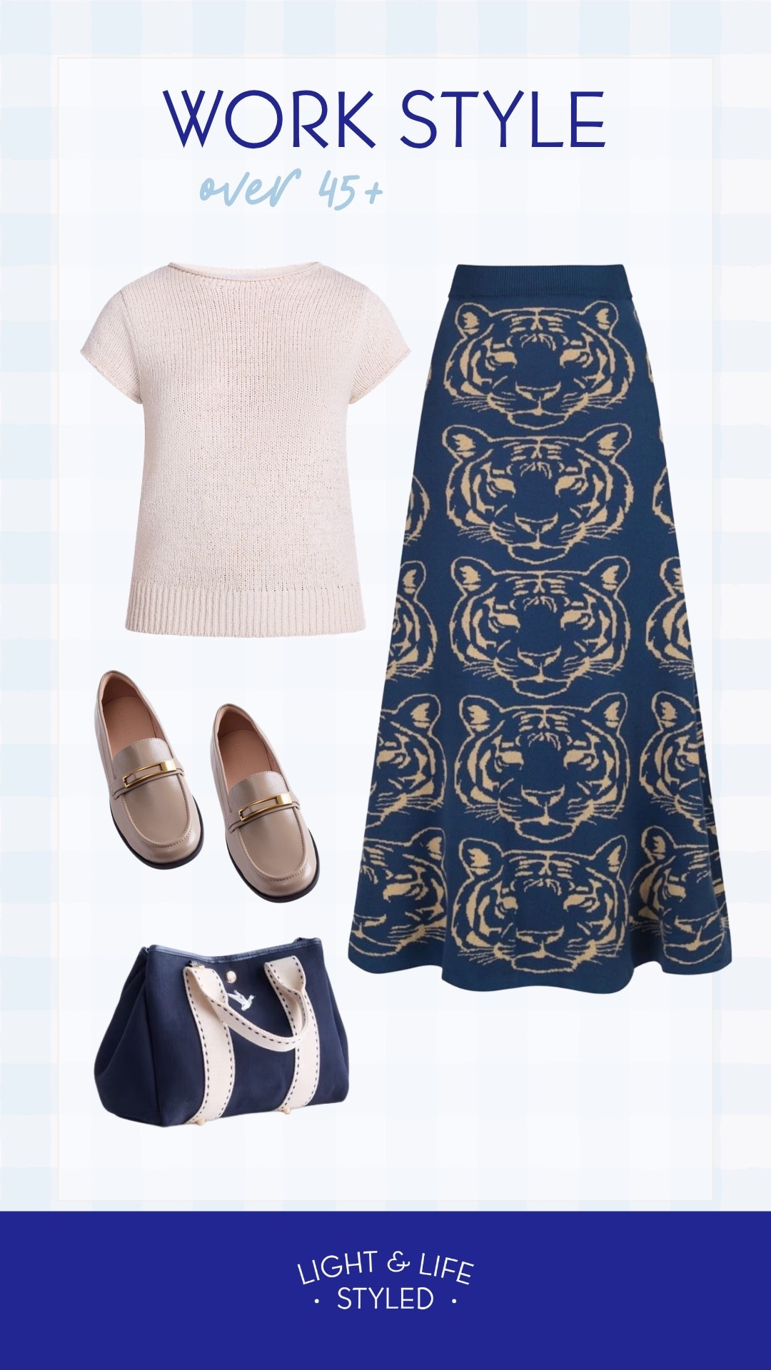 Auburn fan or work style. Love this knit skirt paired with this @Walmart sweater