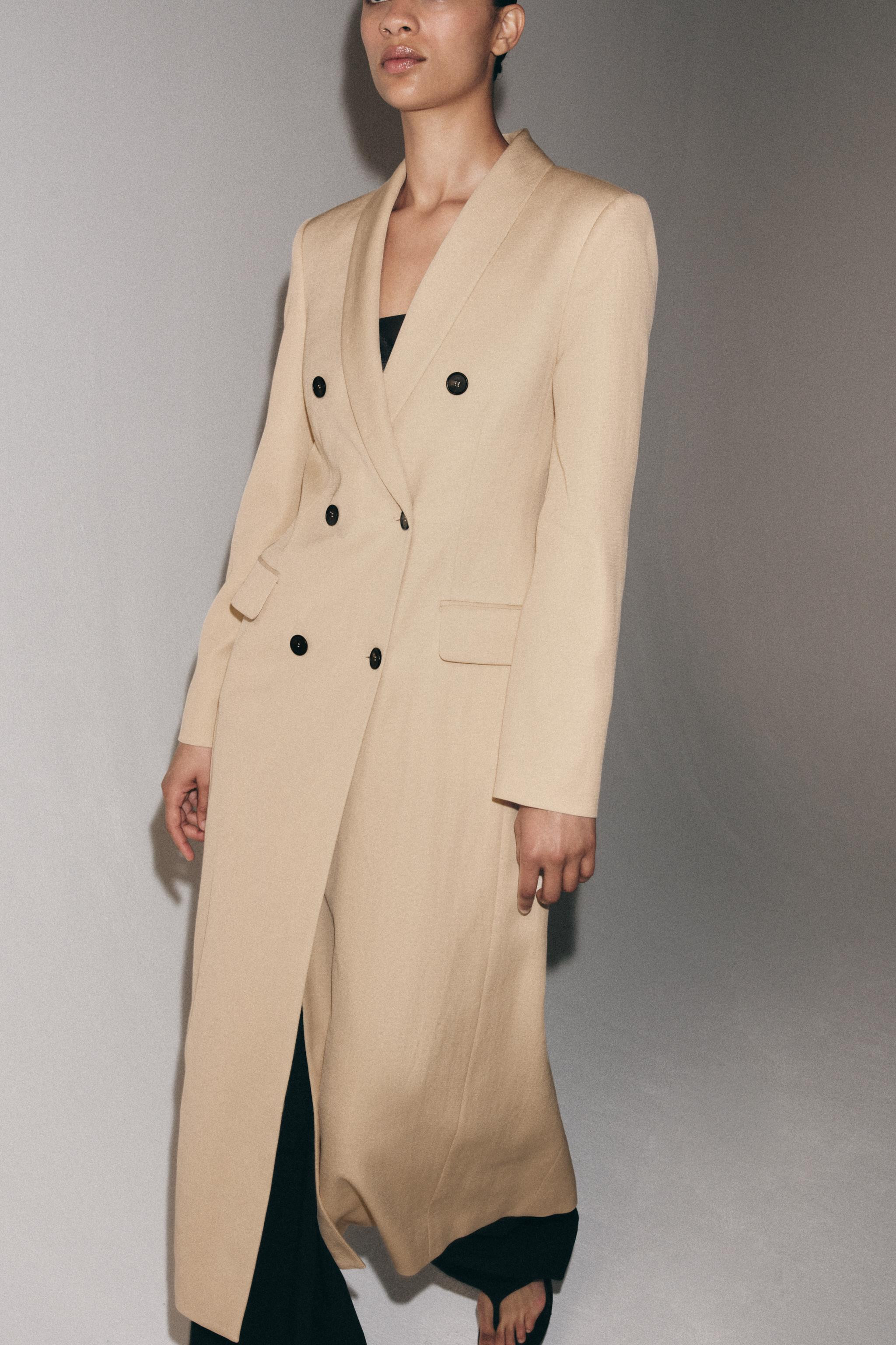 ZW COLLECTION FLOWING DOUBLE-BREASTED COAT | Zara UK