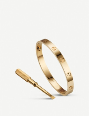 LOVE 18ct yellow-gold bracelet | Selfridges