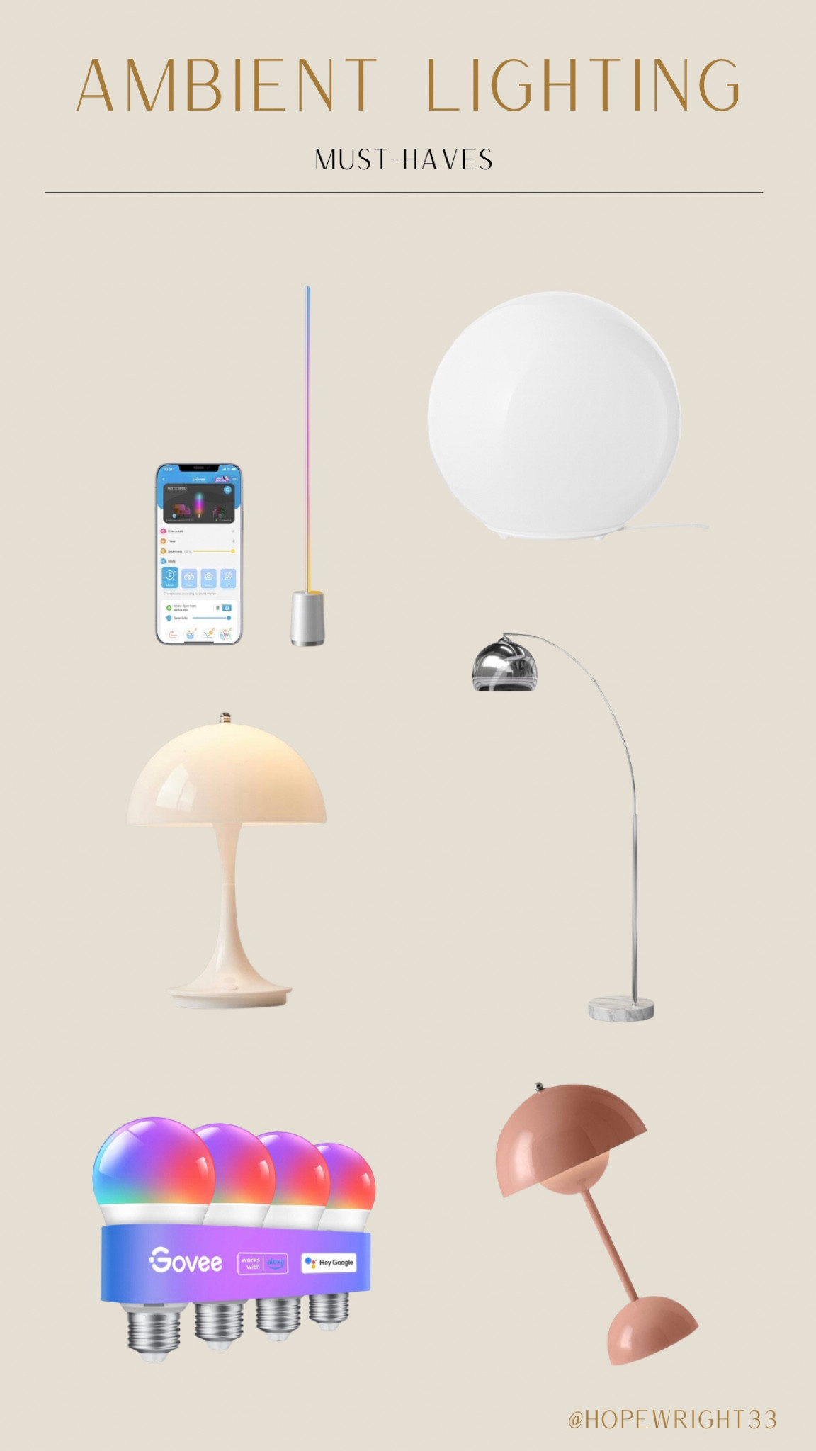 Ambient lights must-haves for your space- Everything is controlled through my phone and the setup is budget-friendly. If you want to achieve this look, here's what you'll need: The corner lamp from Goove, an aesthetic floor lamp (mine is from Amazon), and Ikeas Fado lamp. To convert into a smart light, add these color-changing smart bulbs. #LTKFindsUnder100 #LTKStyleTip

#LTKHome