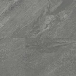 Yardan Graphite 24 in. x 48 in. Matte Porcelain Stone Look Floor and Wall Tile (15.32 sq. ft./Cas... | The Home Depot