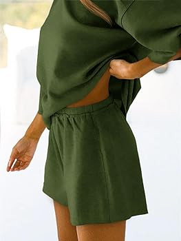 Tankaneo Womens Pajama Sets 3/4 Sleeve Oversized Tops & Loose Fit Shorts Lounge Set with Pockets ... | Amazon (US)