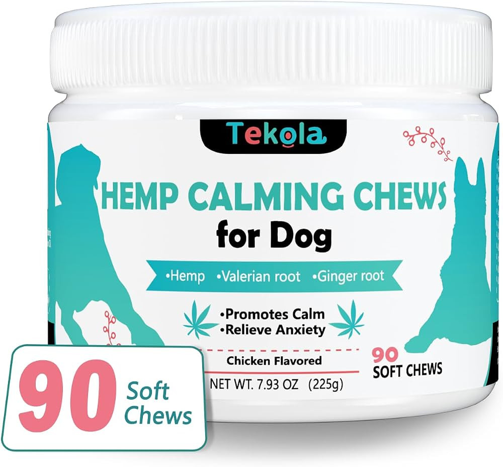 Hemp Calming Chews for Dogs Anxiety Relief Dog Calming Treats Natural Ingredients Dog Calming Che... | Amazon (US)