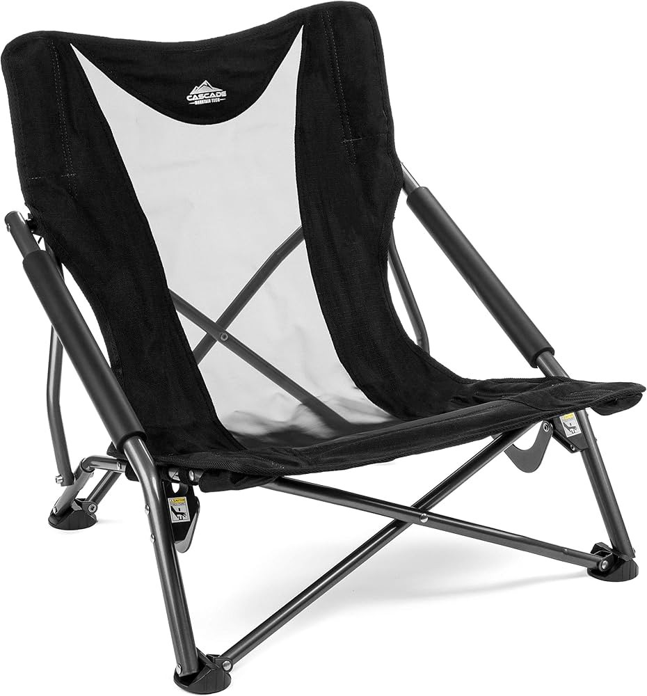 Cascade Mountain Tech Camping Chair - Low Profile Folding Chair for Camping, Beach, Picnic, Barbe... | Amazon (US)