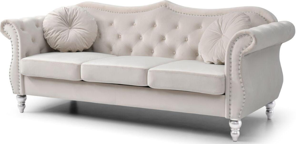 Glory Furniture Hollywood Ivory Sofa | 1stopbedrooms