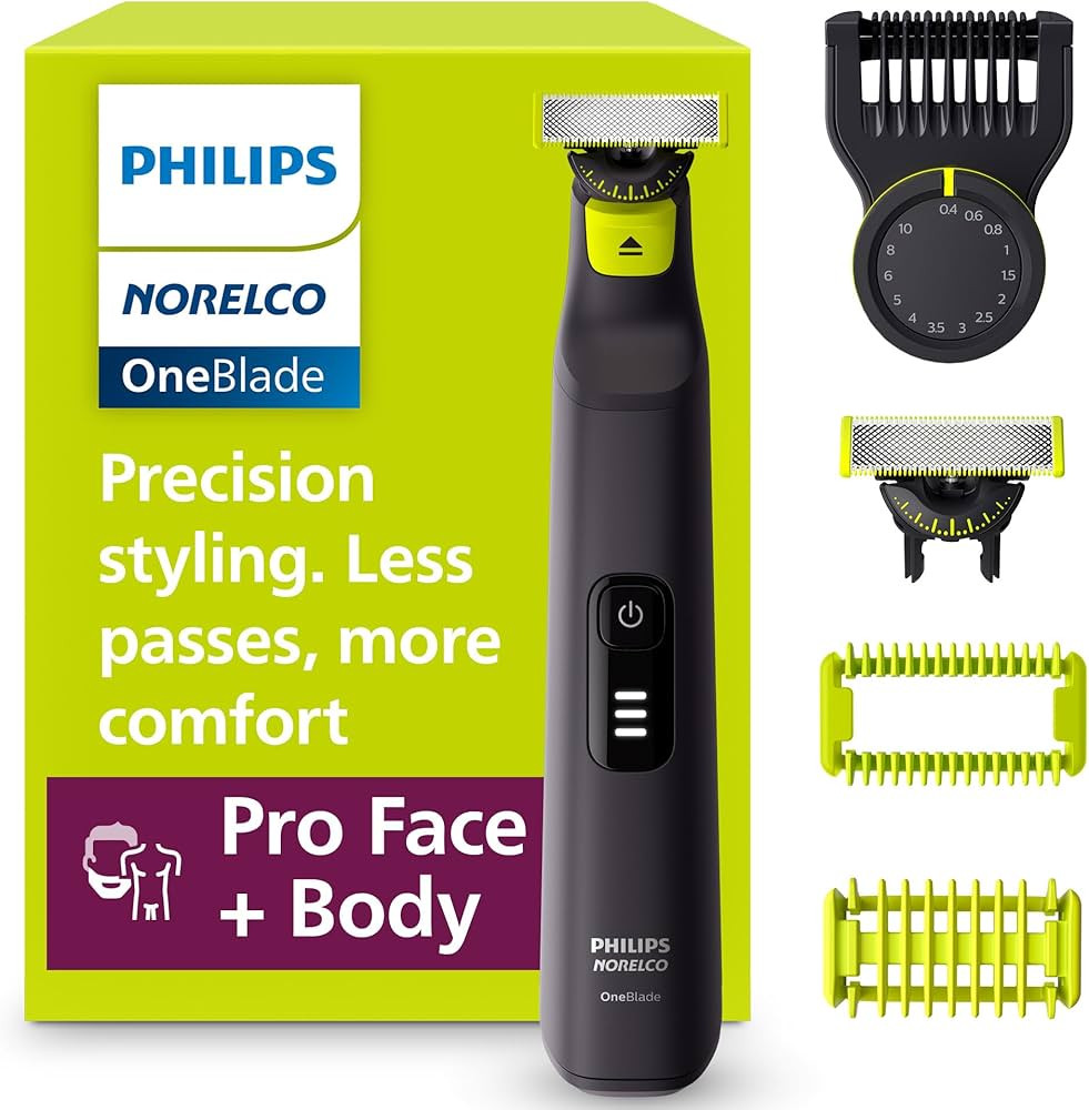 Philips Norelco OneBlade Pro 360 Face + Body Electric Shaver, Beard Trimmer and Groomer, with 360... | Amazon (US)
