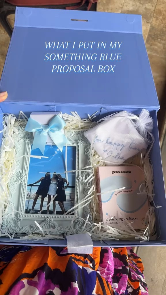 Something Blue proposal box 🩵🤍 

#LTKWedding