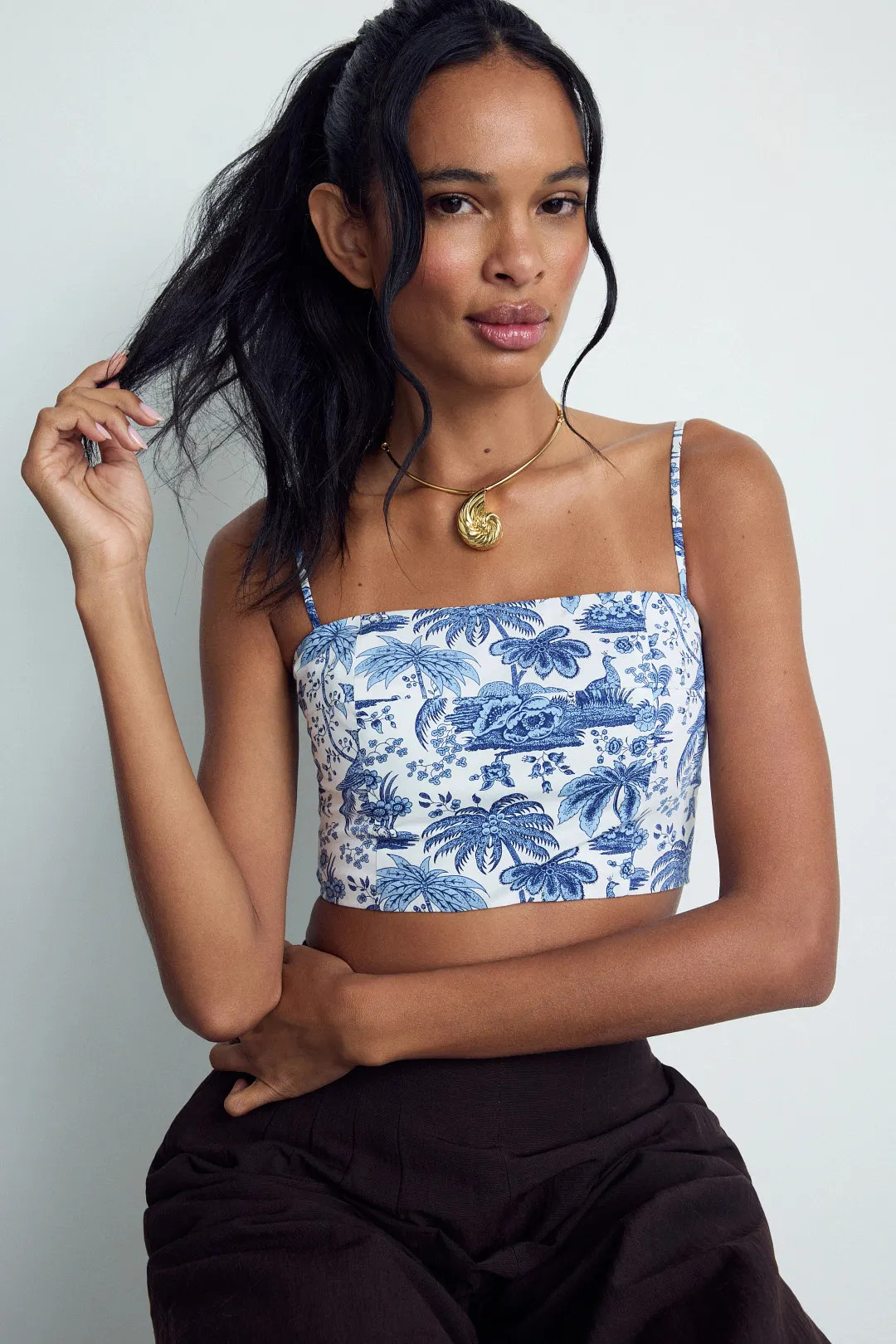 Federico Floral Cropped Tank Top | Rent the Runway