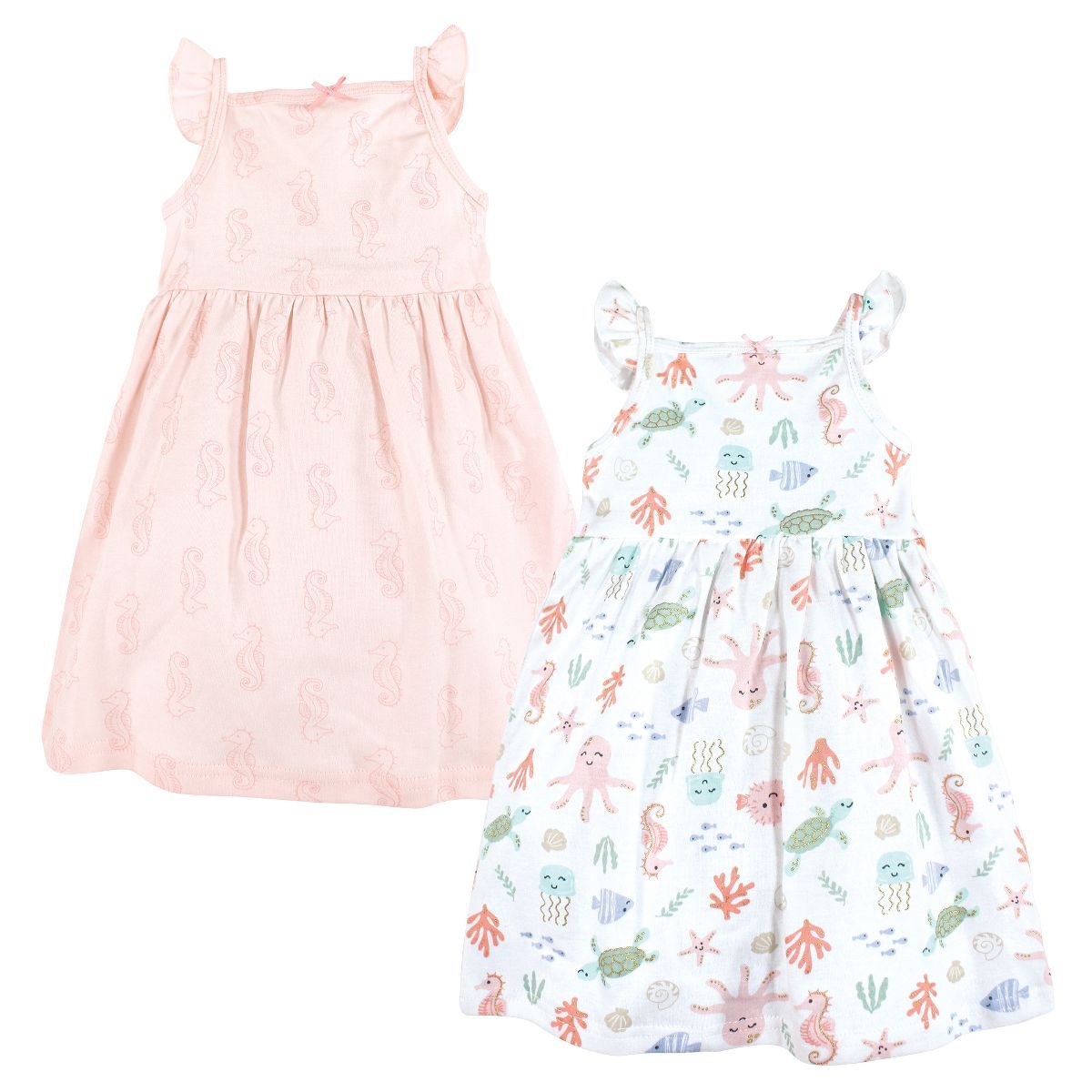 Hudson Baby Infant Girl Cotton Dresses, Pastel Sea | Target