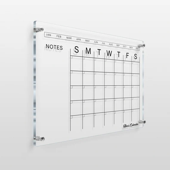 Acrylic Monthly Calendar  Personalized Calendar for Wall  | Etsy | Etsy (US)