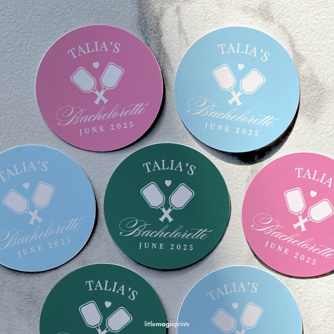Pickleball Bachelorette Stickers, Country Club Bachelorette Sticker Labels, Custom Bachelorette D... | Etsy (US)