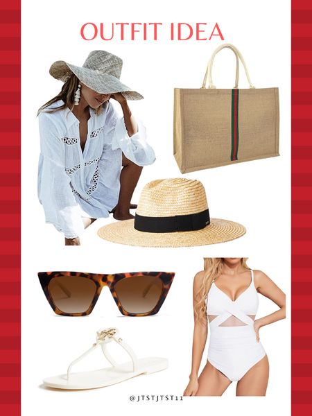 Vacation outfit beach outfit pool outfit amazon fashion amazon finds swimsuit cover beach bag straw hat cruise outfit




#LTKswim #LTKtravel #LTKSeasonal