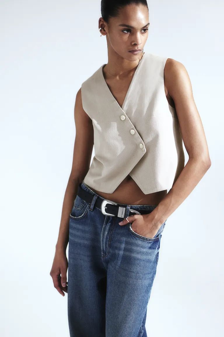 Asymmetric-front Suit Vest | H&M (US + CA)