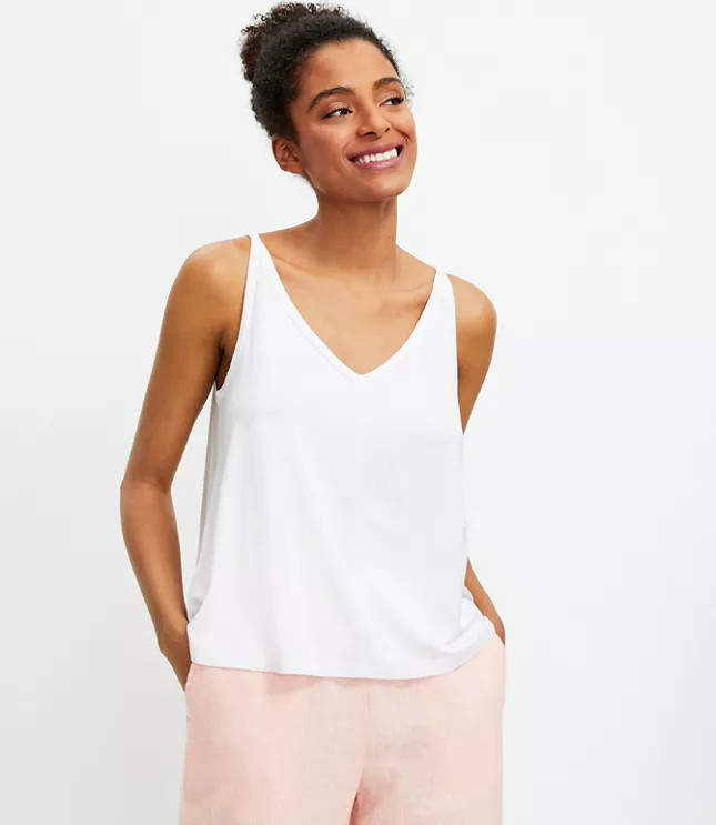 Lou & Grey Signaturesoft Swingy V-Neck Tank Top | LOFT