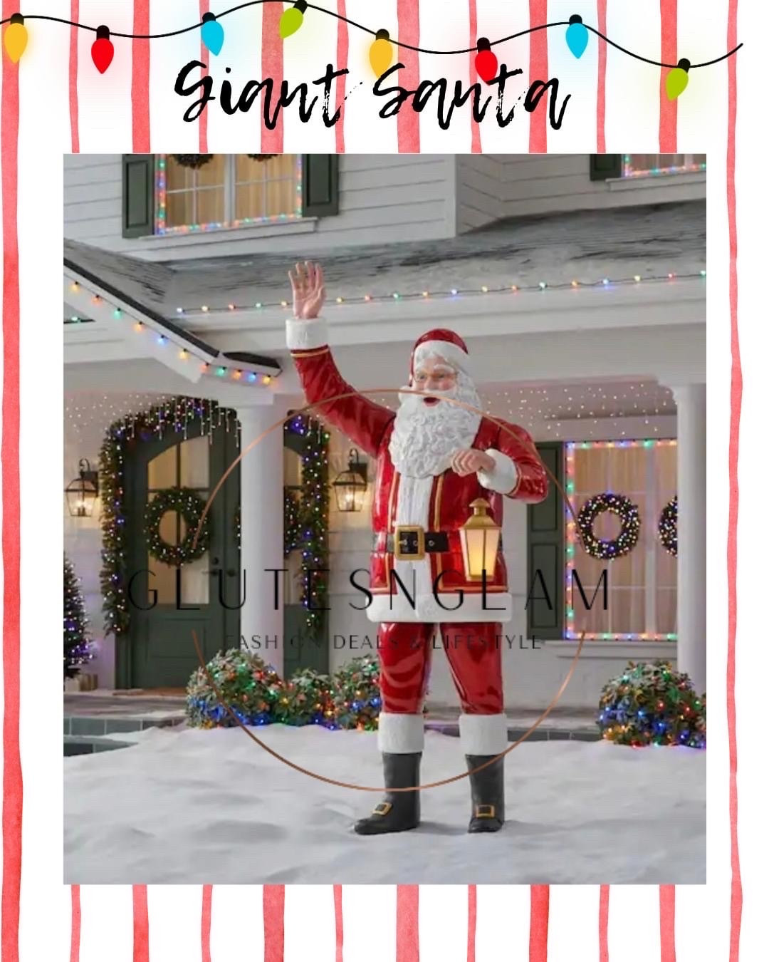 The viral 8.5ft Santa is back!! He lights up, has a flickering lantern and pairs well with the giant sleigh or reindeer too!

#LTKHome #LTKSeasonal #LTKSaleAlert