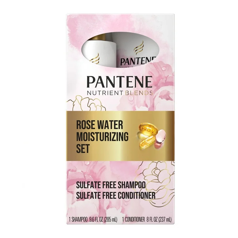 Pantene Nutrient Blends Rose Water Shampoo and Conditioner Set, 8-9.6 fl oz | Walmart (US)