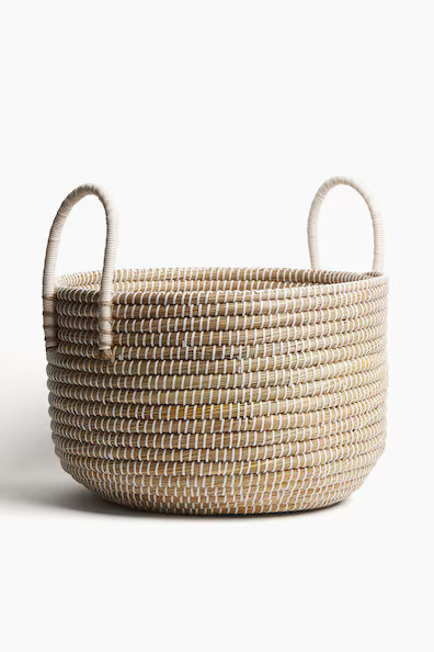 H & M - Large Handmade Storage Basket - White | H&M (US + CA)