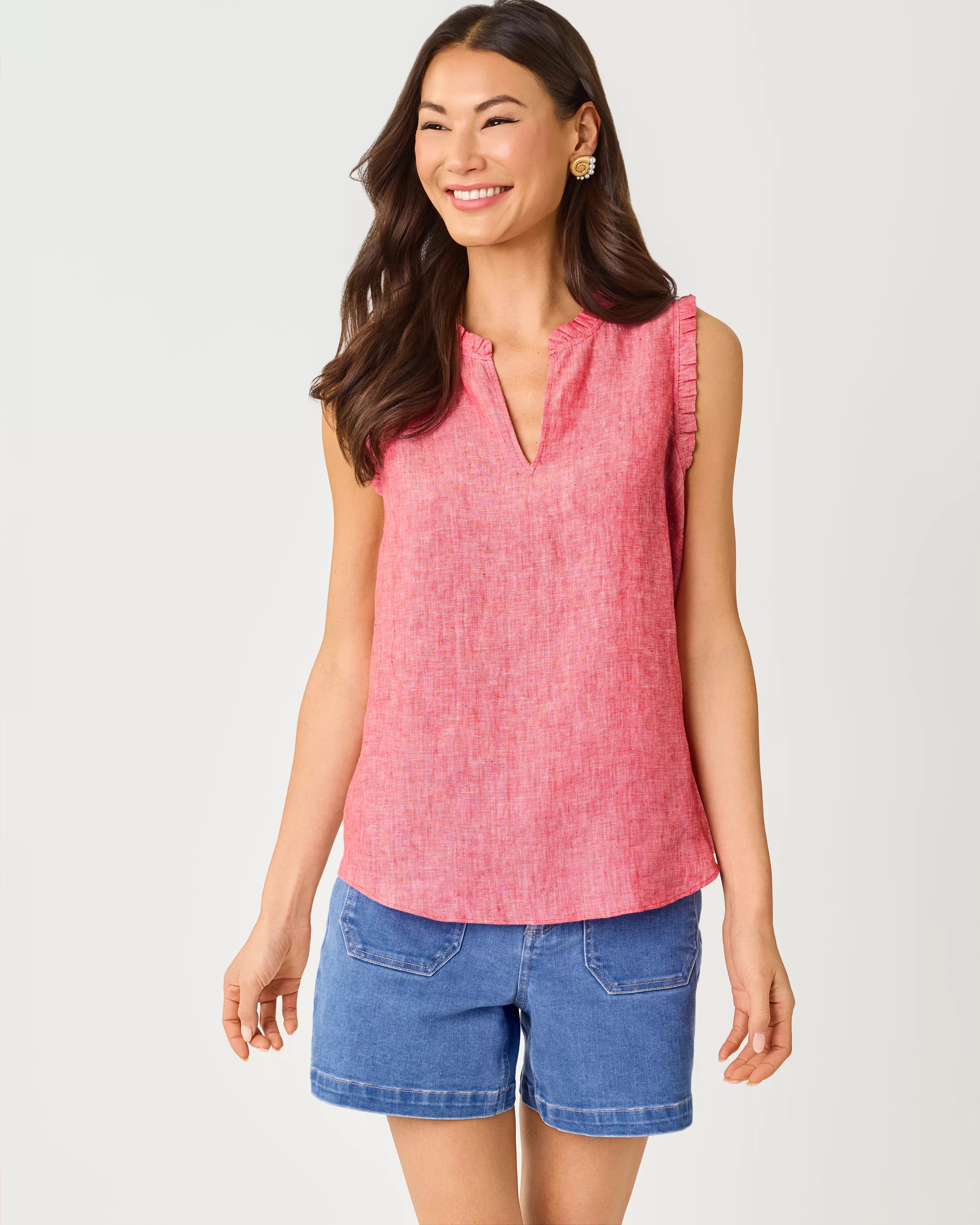 Kavalla Sleeveless Ruffle Top | Lilly Pulitzer