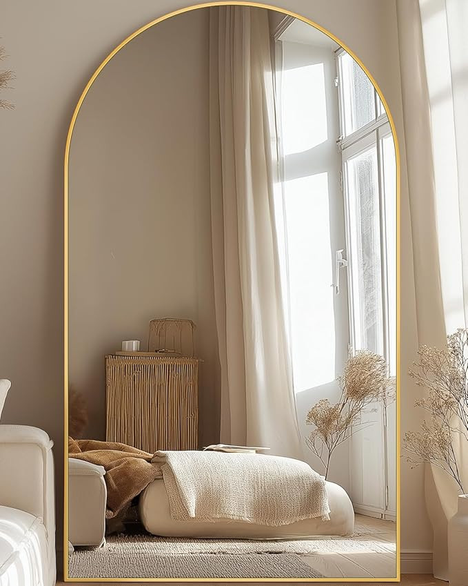 Full Length Mirror, 44"x76" Floor Mirror Freestanding, Oversized Full Body Mirror Floor Standing ... | Amazon (US)