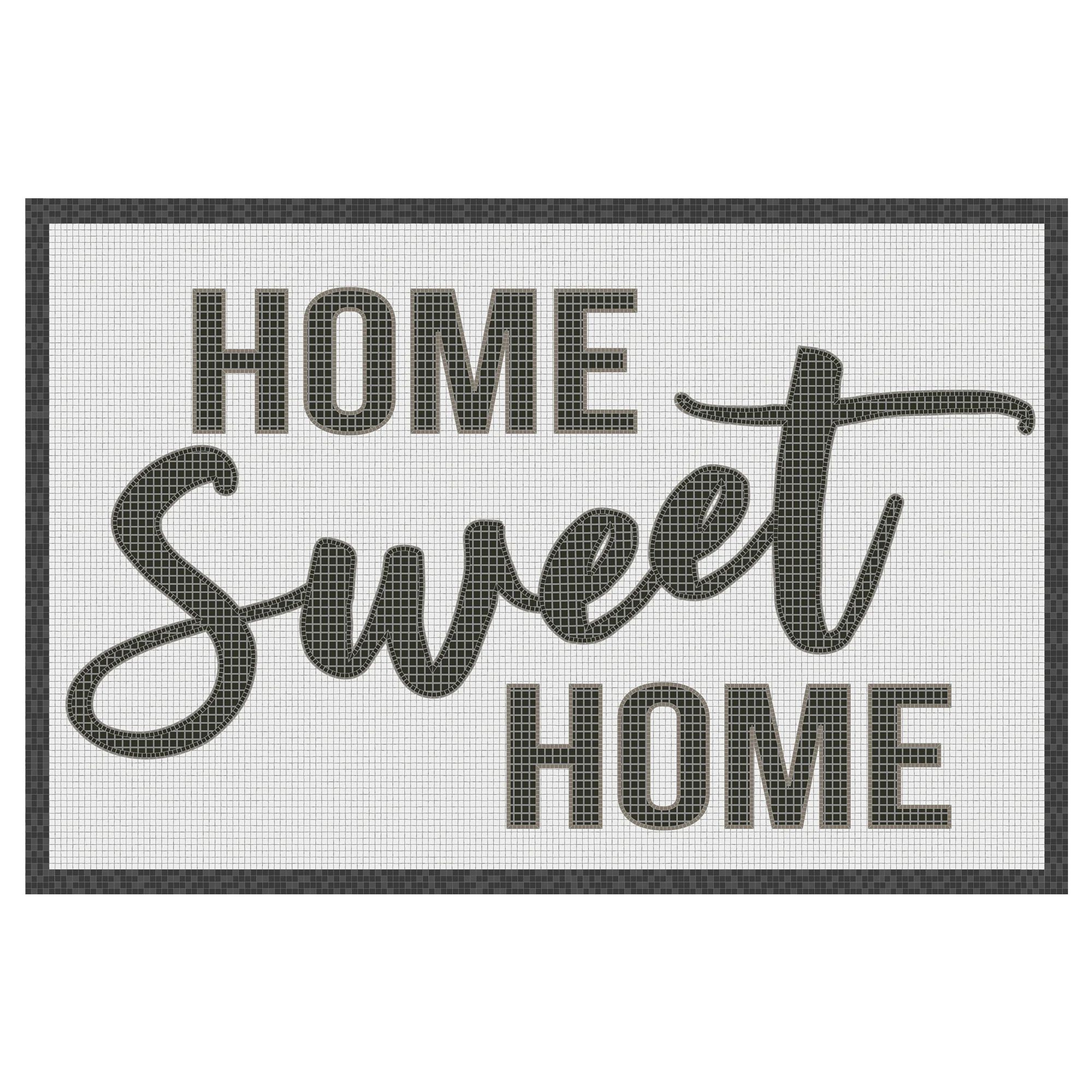 Home Sweet Home Tile Pattern Decorative Vinyl Floor Mat - 2' x 3' | Walmart (US)