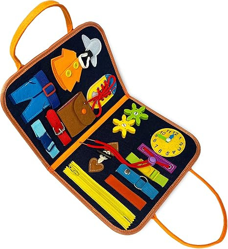 Amazon.com: Teach My Busy Board, Montessori Toys, Gifts for 3 4 5 6 Year Old Girls and Boys, Sens... | Amazon (US)