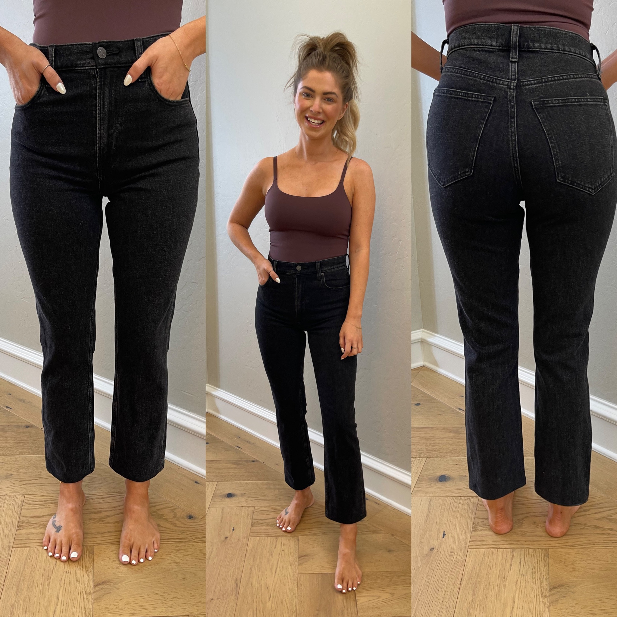 These are more of a true Jean! They are true to size… not a whole ton of a stretch to them but a really good classic black dinner with no holes!! I will say this company runs really long. Like very long. I am just shy of 5'4 and I am in the short.