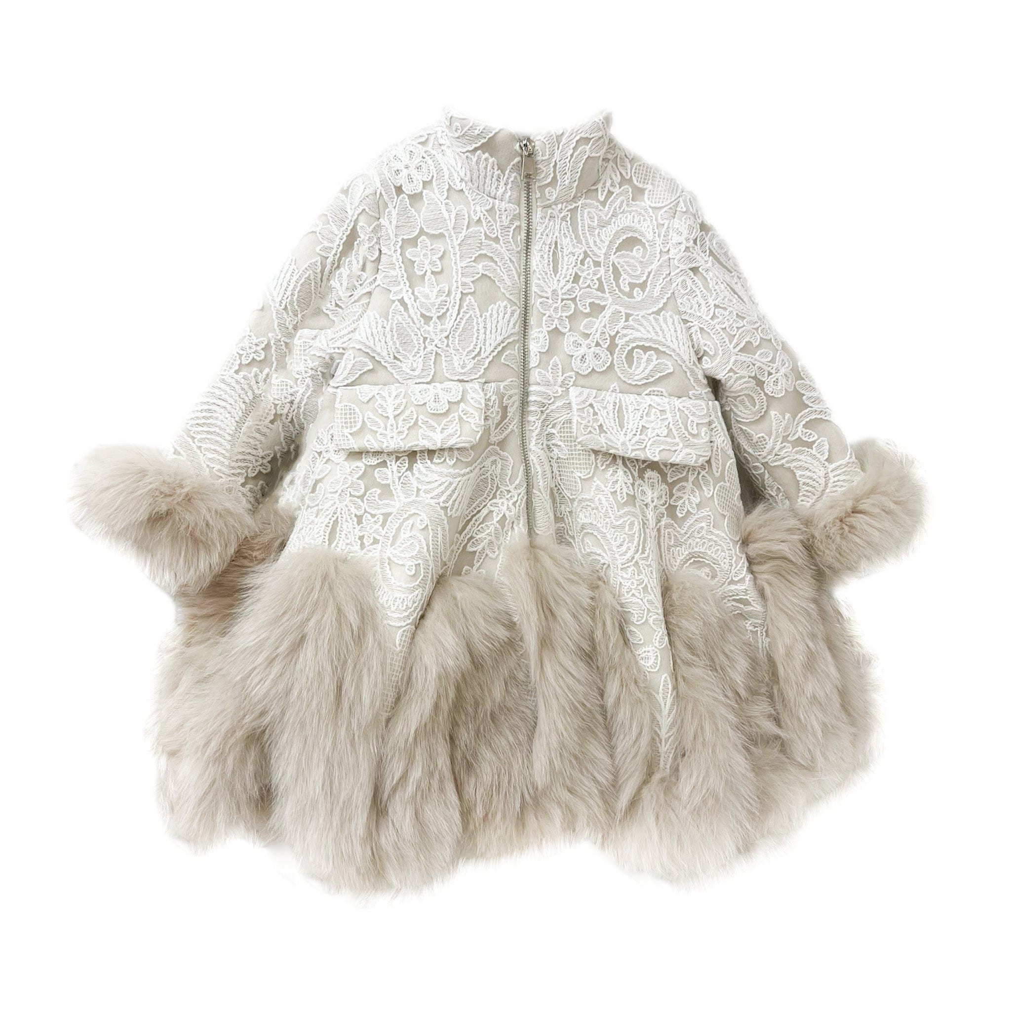 Anna Beige Wool Coat | petite maison kids