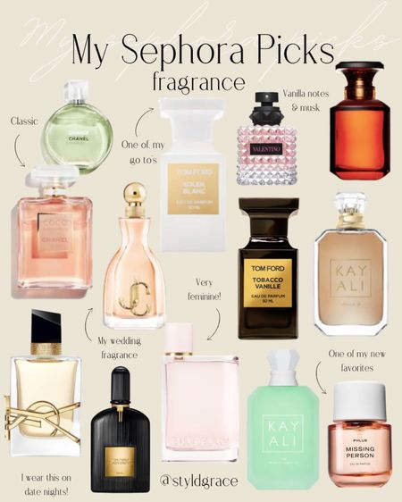 Sephora sale fragrance picks! 🤍

Summer fragrance, spring fragrance, vanilla fragrance, classic fragrance, modern fragrance 

#LTKbeauty #LTKBeautySale #LTKFind