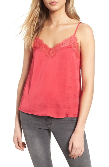 Lace Trim Satin Camisole | Nordstrom