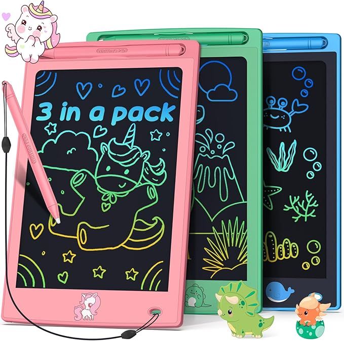 FLUESTON Toys LCD Writing Tablet Toddler,Toys for Boys Girls 3 4 5 6 7 8year,8.8 Inch 3pcs in 1 P... | Amazon (US)