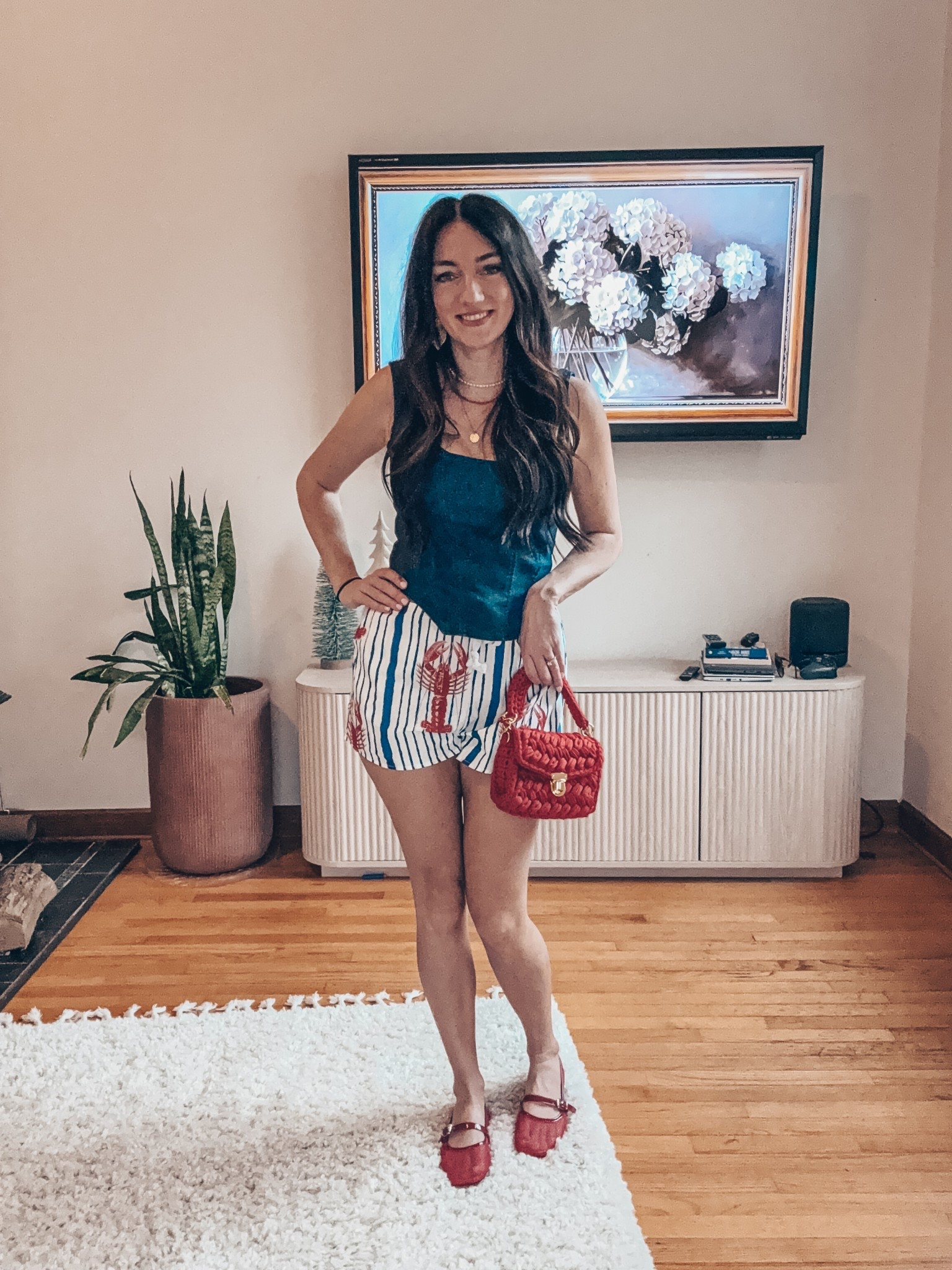 Vacation outfit with lobsters. Comes with button down top too

#LTKTravel #LTKSwim #LTKShoeCrush