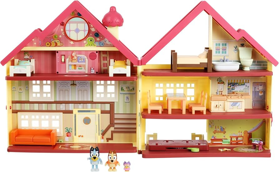Bluey Ultimate Lights & Sounds Playhouse with Two posable Figures and Accessories | Heeler Home | Amazon (US)