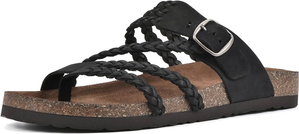 WHITE MOUNTAIN Women's Hayleigh Signature Comfort Molded Braided Footbed Sandal | Amazon (US)