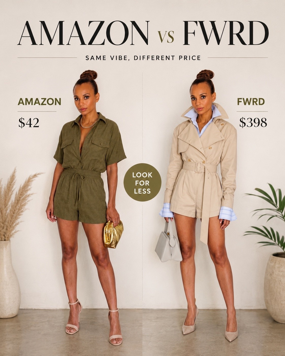 Same vibe, different budget 👀 Both looks are chic, polished, and perfect for summer. Are you choosing the affordable find or the designer version?

#LTKStyle #LTKFinds #AmazonFashion #LookForLess #SaveOrSplurge #AffordableStyle #DesignerFashion #SummerOutfit #FashionOver40 #StyleInspo #AmazonFinds

#LTKootd #LTKTravel #LTKSaleAlert