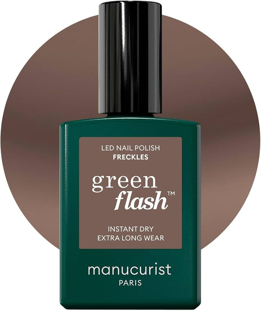Manucurist Green Flash LED Freckles Brown Gel Nail Polish - Vegan, 12-Free, Plant-Based - Strengt... | Amazon (US)