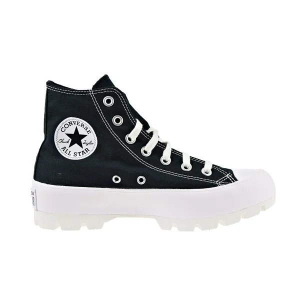 Converse Womens Chuck Taylor All Star Lugged Black/White/Black Sneaker - 8 - Walmart.com | Walmart (US)